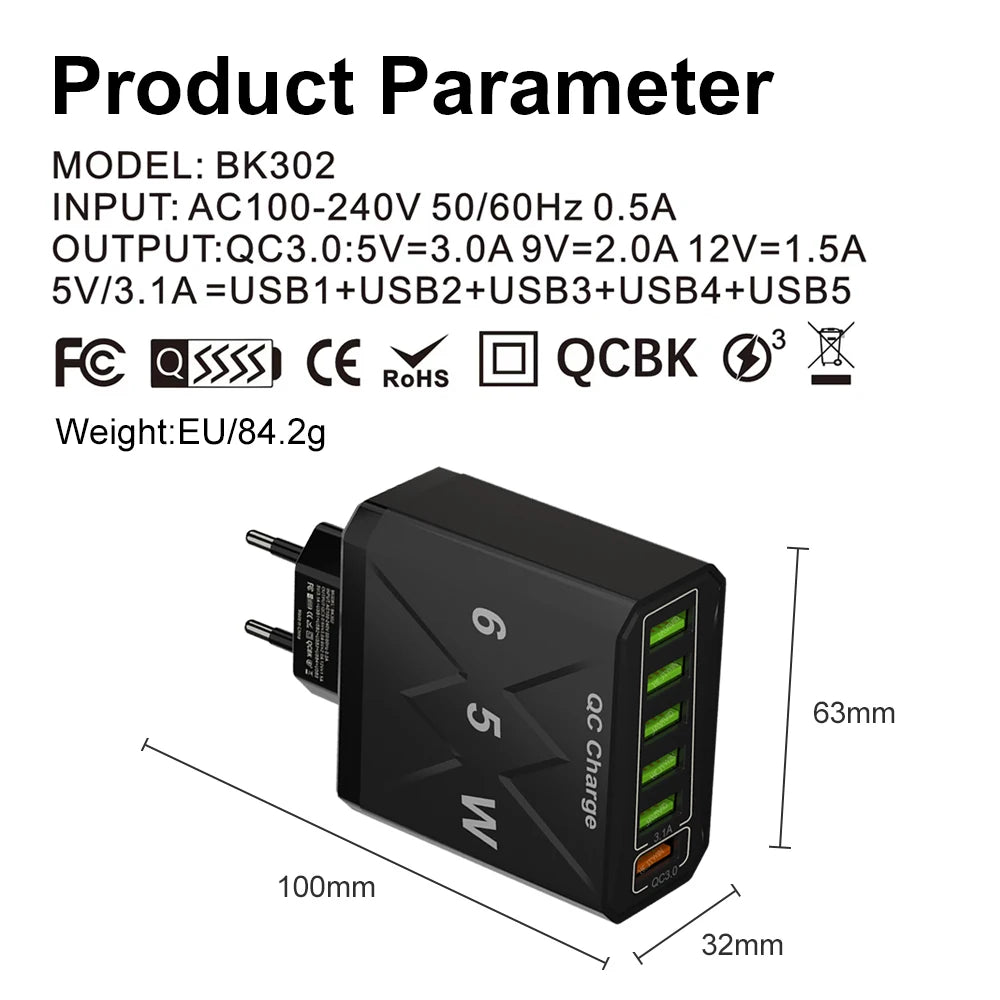 Ultimate 6-Port Fast ChargerTM